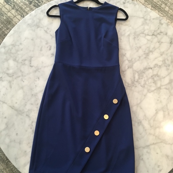 blue dkny dress